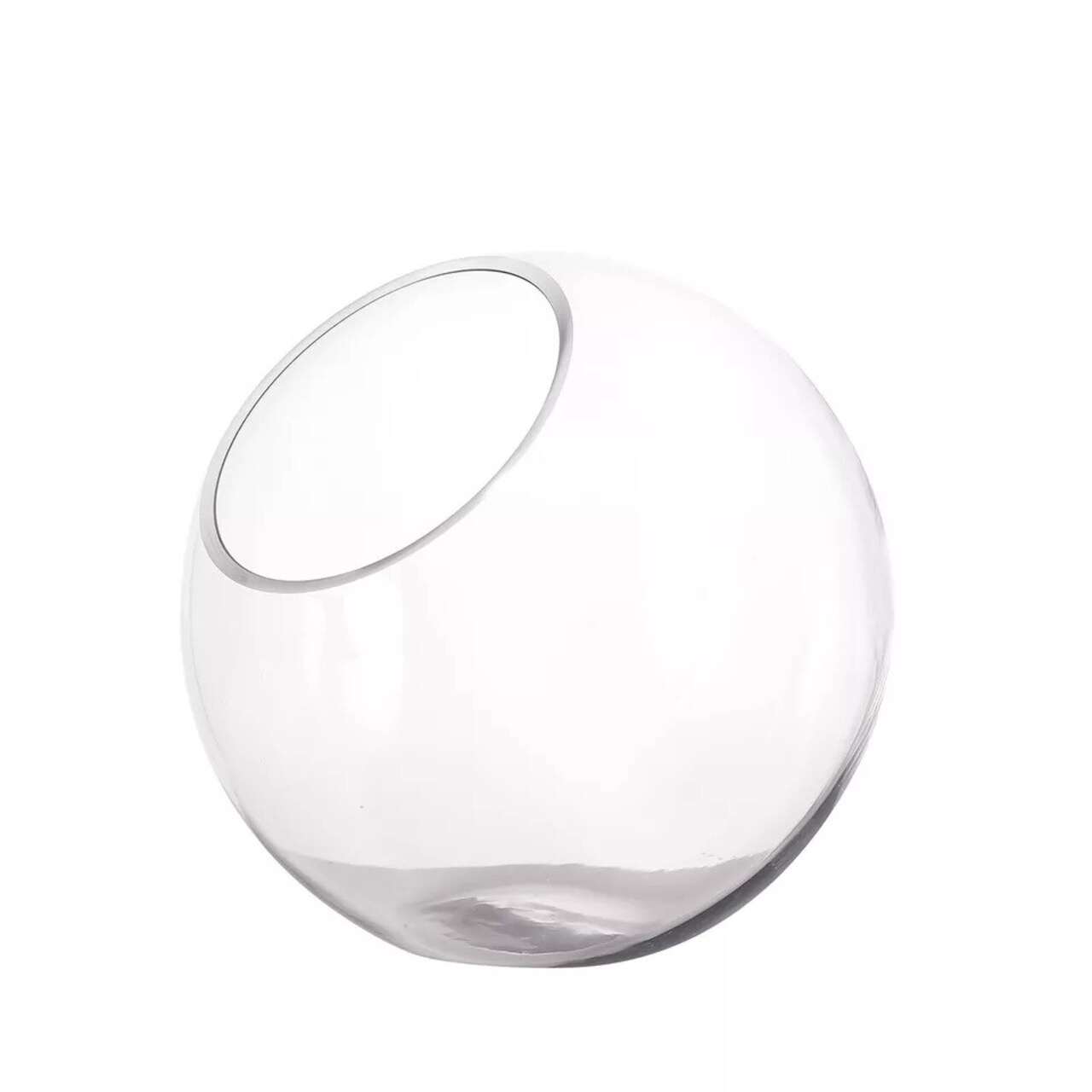 Clear 9" Slanted Glass Terrarium Vase Wedding Party Centerpieces Decorations